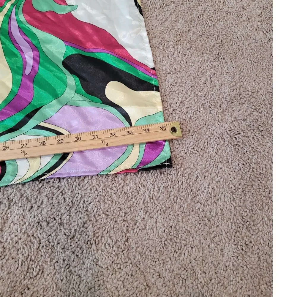 Dennis Basso Vintage Mod Abstract Satin Scarf 35